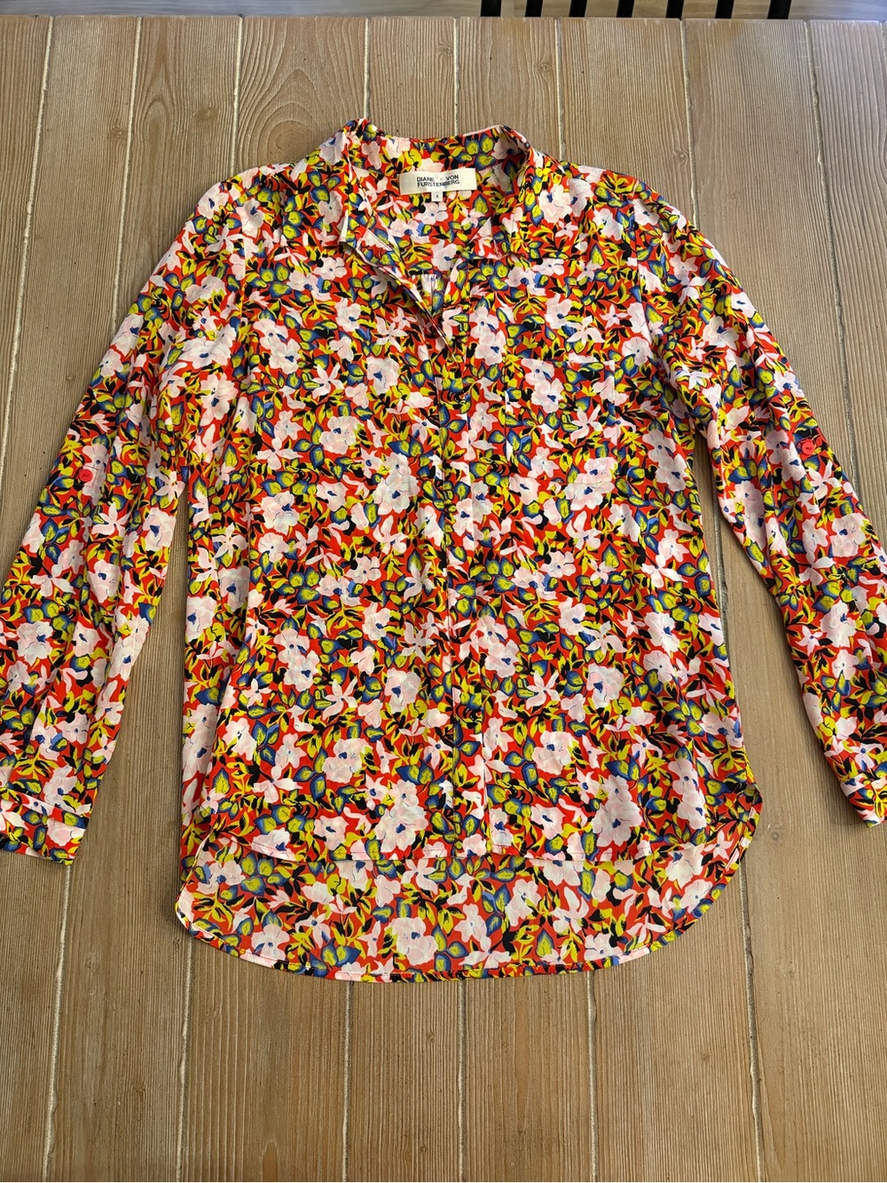 Diane Von Furstenberg Multicolor Floral Button-Down Shirt